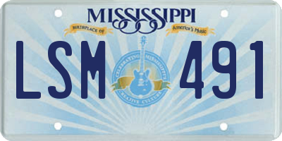 MS license plate LSM491