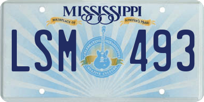 MS license plate LSM493