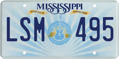 MS license plate LSM495