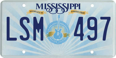 MS license plate LSM497