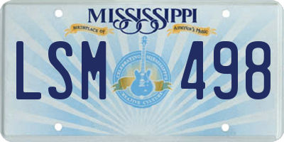 MS license plate LSM498