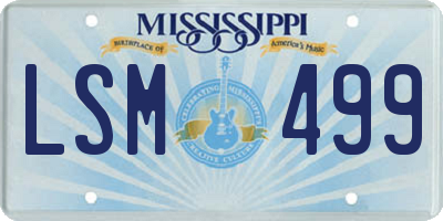MS license plate LSM499