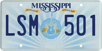 MS license plate LSM501