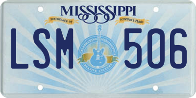 MS license plate LSM506