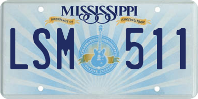 MS license plate LSM511