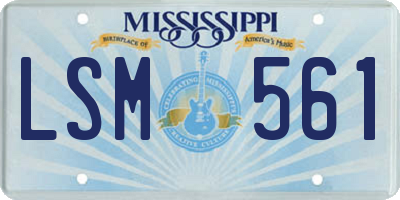 MS license plate LSM561
