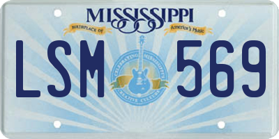 MS license plate LSM569