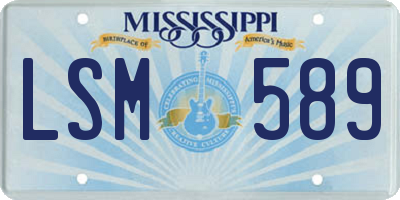 MS license plate LSM589