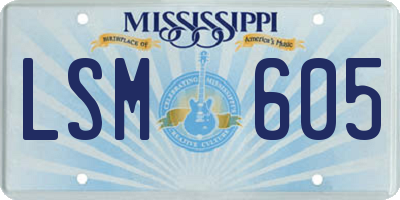MS license plate LSM605