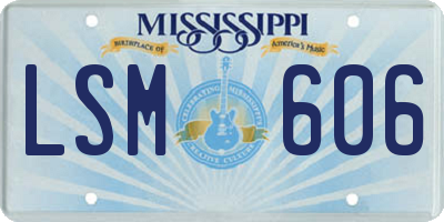 MS license plate LSM606