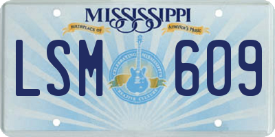 MS license plate LSM609