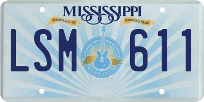 MS license plate LSM611