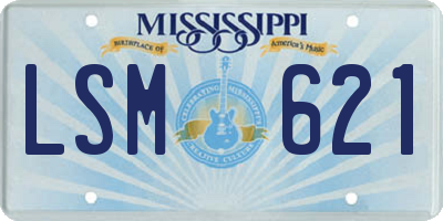 MS license plate LSM621