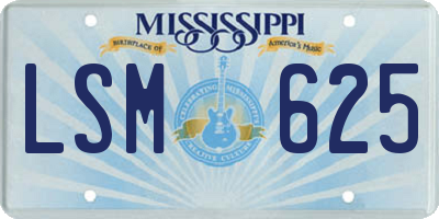 MS license plate LSM625
