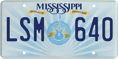 MS license plate LSM640
