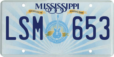 MS license plate LSM653