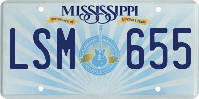 MS license plate LSM655