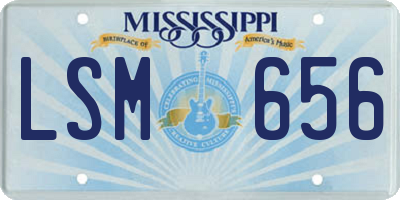 MS license plate LSM656