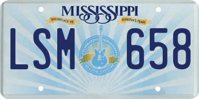 MS license plate LSM658