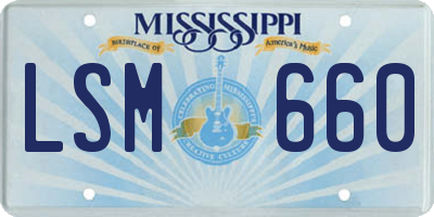 MS license plate LSM660