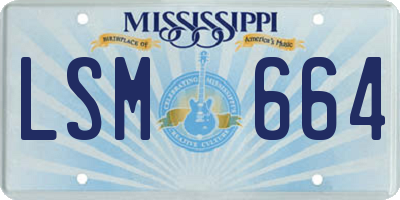 MS license plate LSM664