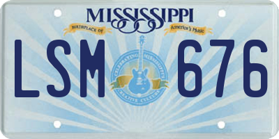 MS license plate LSM676