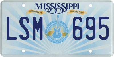 MS license plate LSM695
