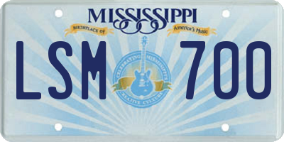 MS license plate LSM700
