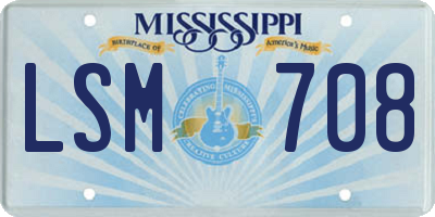 MS license plate LSM708