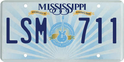 MS license plate LSM711