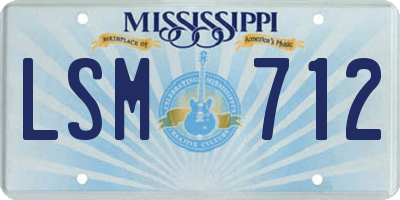 MS license plate LSM712