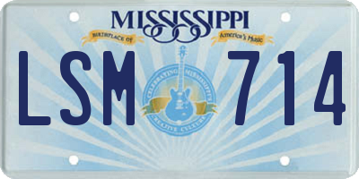 MS license plate LSM714