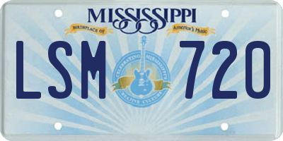 MS license plate LSM720