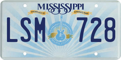 MS license plate LSM728