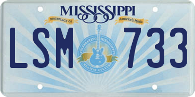 MS license plate LSM733