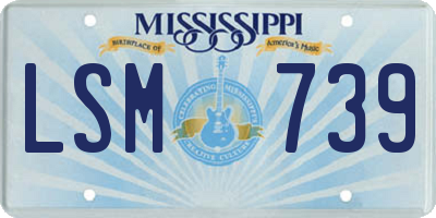 MS license plate LSM739