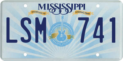 MS license plate LSM741