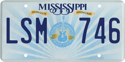 MS license plate LSM746