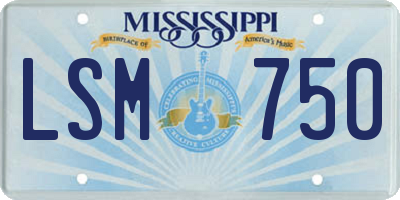 MS license plate LSM750
