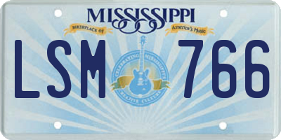 MS license plate LSM766
