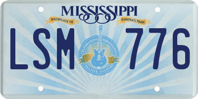 MS license plate LSM776