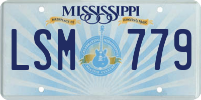 MS license plate LSM779