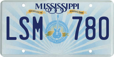 MS license plate LSM780