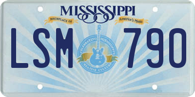 MS license plate LSM790