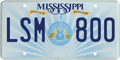 MS license plate LSM800