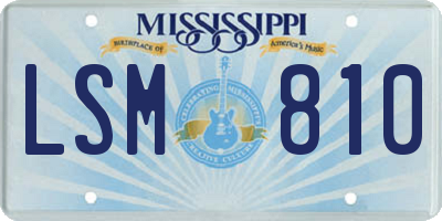 MS license plate LSM810