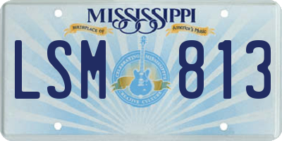 MS license plate LSM813