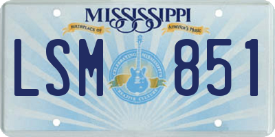 MS license plate LSM851