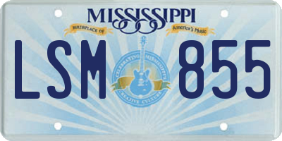 MS license plate LSM855