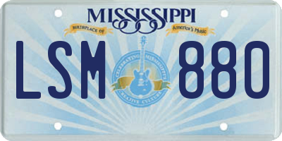 MS license plate LSM880